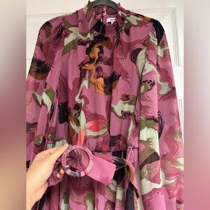 Nine West Purple Patterned Dress